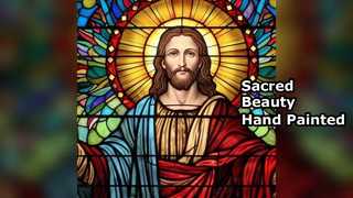 교회 및 주택용 손으로 그린 ​​스테인드글라스